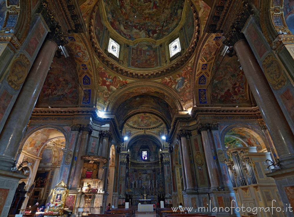 Milan (Italy) - Central body of the Church Sant'Alessandro in Zebedia